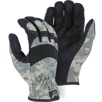 Majestic 2136 Mechanics Glove with Digital Camo Knit Back