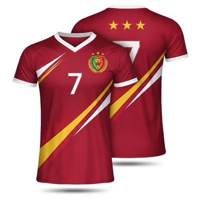 Personalized Full Color Rib Neck Soccer Jersey