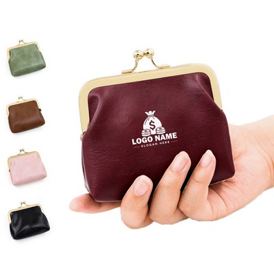 Mini Vintage PU Leather Coin Pouch Change Purse
