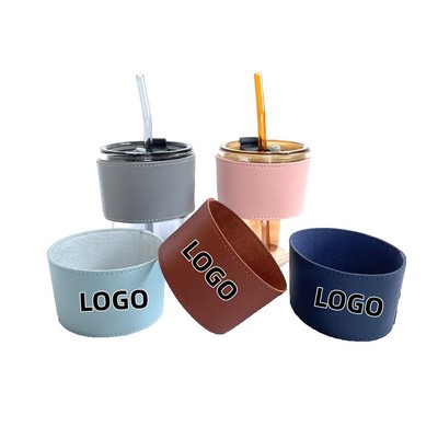 Sleek Pu Leather Cup Sleeve