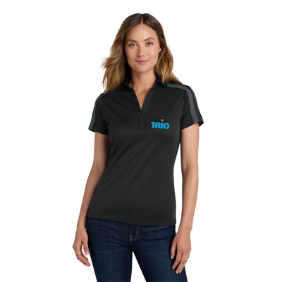 Port Authority® Women's Silk Touch Performance Colorblock Stripe Embroidered Polo