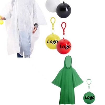 Disposable Rain Poncho in PE