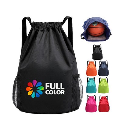 Waterproof Oxford Basketball Backpack W/ Double Straps