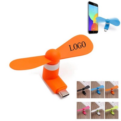 2-in-1 Personal Mini USB Fan Plug in Mobile Phones