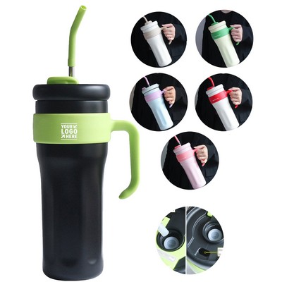 Large Capacity Insulated Straw Water Bottle