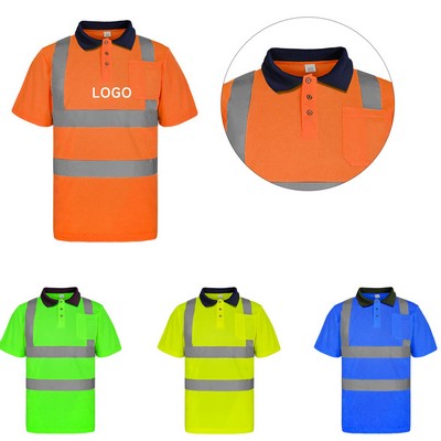 Pocket Reflective Polo Shirt