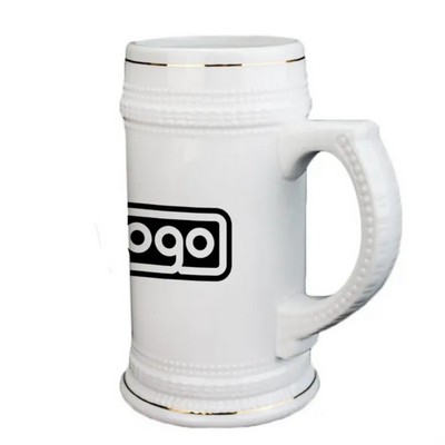 22oz Ceramic Beer Mug w/ Handle