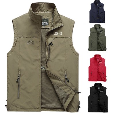 Summer Men Cargo Vest