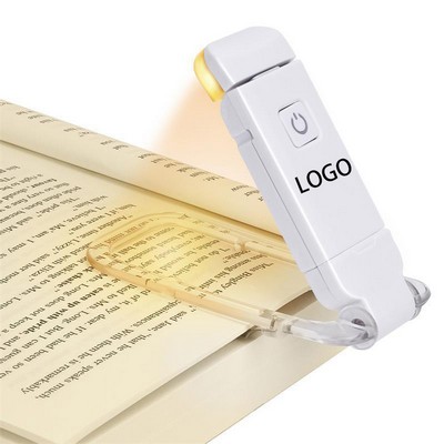 Custom USB Rechargeable Folding Eye-Care Book Clip Light