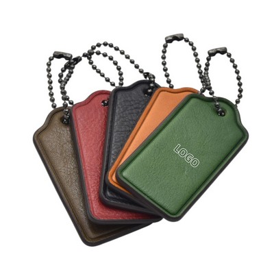 Genuine Leather Keychain Hang Tag for Bags Luggage and Personal Accessories