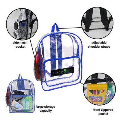17" Heavy Duty Clear PVC Security Backpack