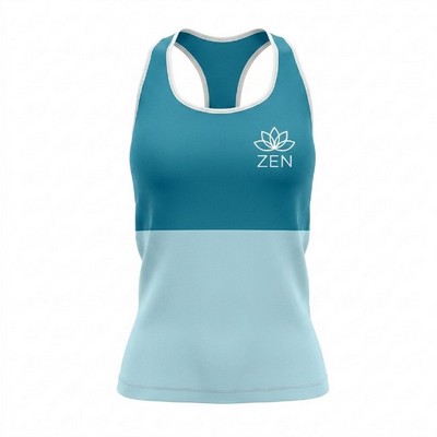 Women's Cotton Feel Racerback Tank Sublimated