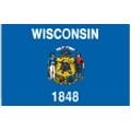 3'x5' Wisconsin State Nylon Outdoor Flag - Style C