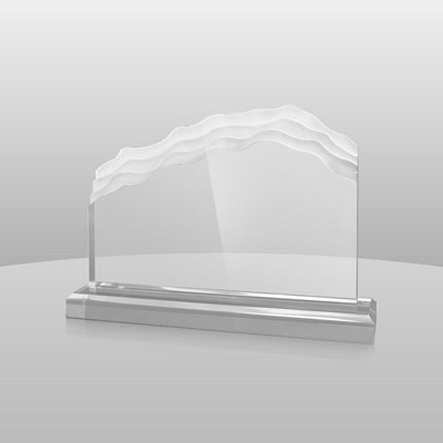 Horizontal Mount Clear Wave-Length Award (6 1/4"x9"x2")