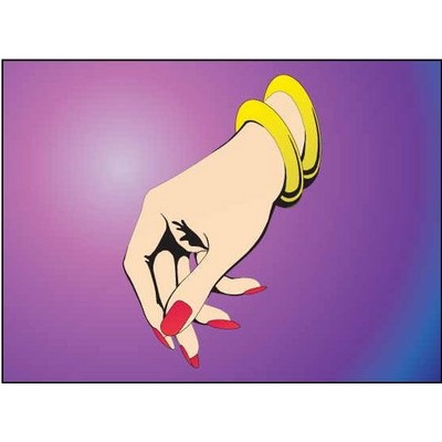 Manicured Hand Metal Photo Magnet (2 1/2"x3 1/2")