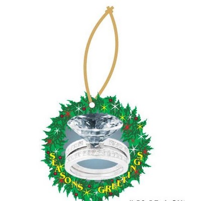 Diamond Ring Executive Wreath Ornament w/ Mirrored Back (12 Square Inch)