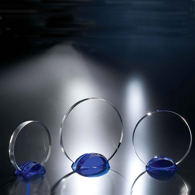 6" Blue Crispy Crystal Award