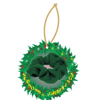 Scrunchie Executive Wreath Ornament w/ Mirrored Back (3 Square Inch)