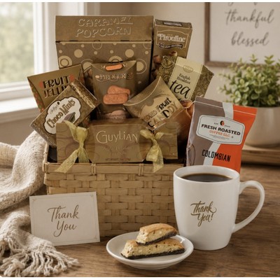 Thank You Mug w/Coffee & Cookie Basket