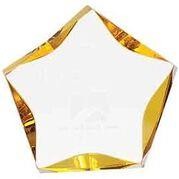 Luminary Star Clear/Gold Acrylic Award - 5-1/4" x 6"