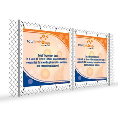 36"W x 24"H Fence Wrap, Vinyl, Single-Sided