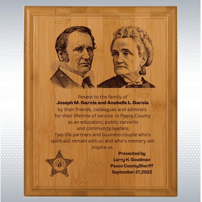 Bamboo Memorial Plaque (12" x 15")