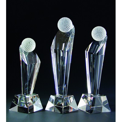 Golf Optical Crystal Award/Trophy 11"H - Variant E