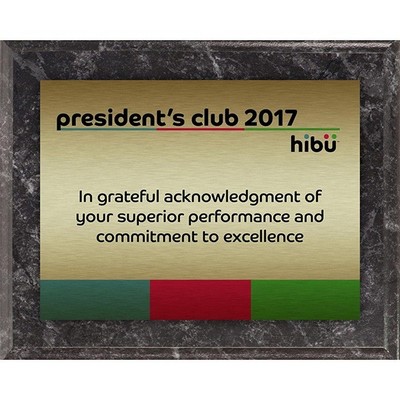 7" x 9" Sublimated Value Plaque - Black Marble