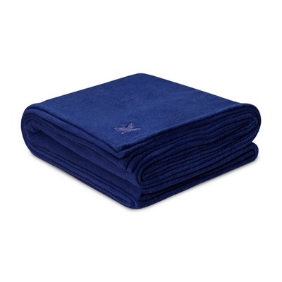Navy Blue 100% Polyester Queen Fleece Blanket