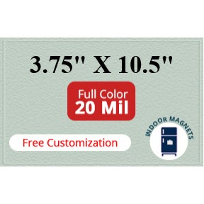 Magnet - 3.75x10.5 Square Corners - 20 mil