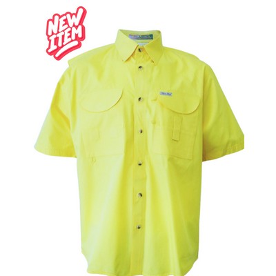 Tiger Hill Men's 100% Polyester Blaze Orange Short Sleeve Shirt