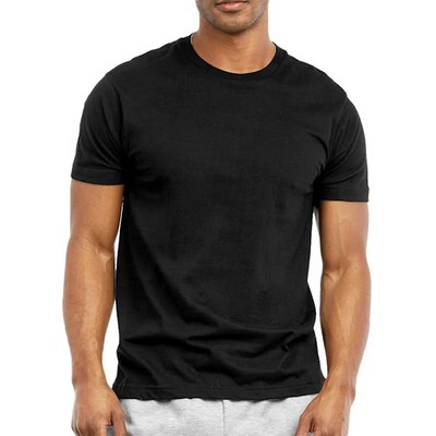 Men's Crew Neck T-Shirts - 3XL, Black (Case of 10)