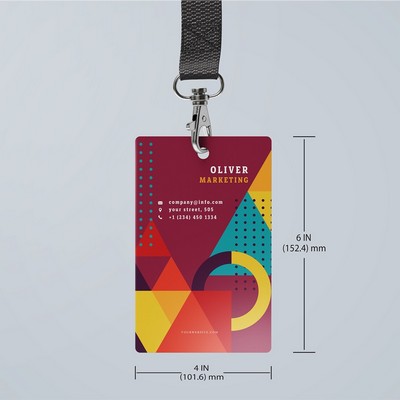 Full Color 6"H x 4"W PVC Card