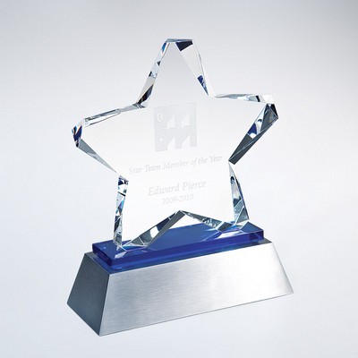 7 1/4" Blue Twinkle Star Award