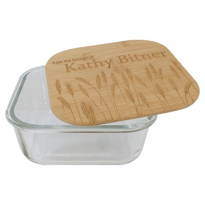 Glass Container with Bamboo Lid