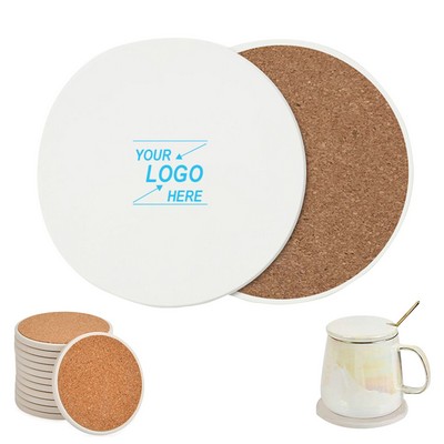 4" Round Ceramic Coaster