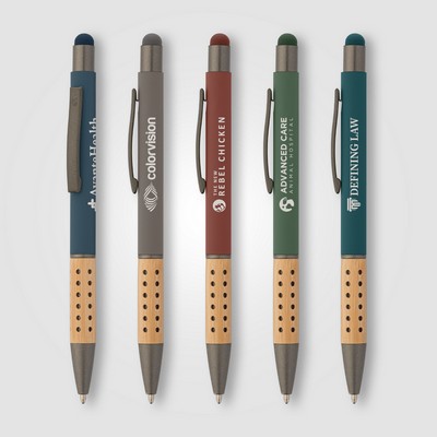 Bowie Bamboo Grip Stylus Pen - Laser