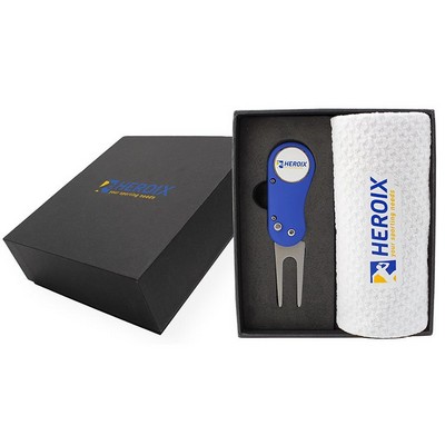 Flix Lite Divot Tool and Dormie Towel Mini Presentation Box