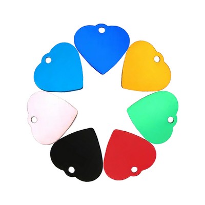 Heart Shape Aluminum Pet Tag