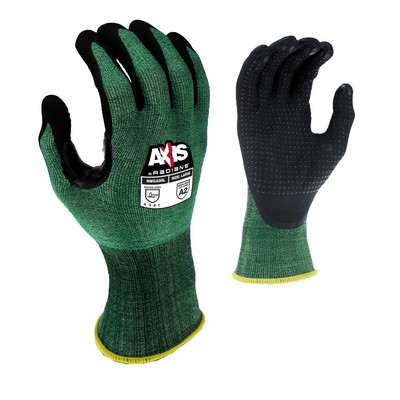 Radians® AXIS™ Cut Protection Level A2 Foam Nitrile Coated Glove with Dotted Palm