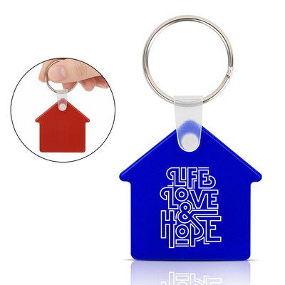 House Shaped Pvc Keychain