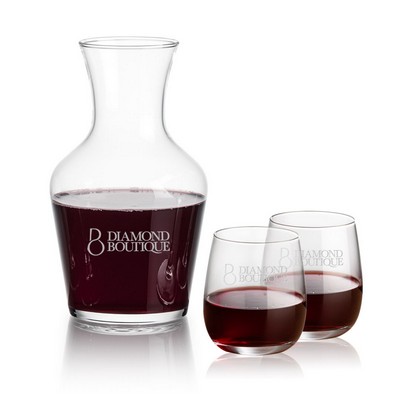 Summit Carafe & Crestview Stemless Wine Set