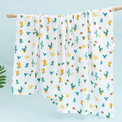 Full Color Premium Double-layer Muslin Baby Swaddle Blanket for Newborns