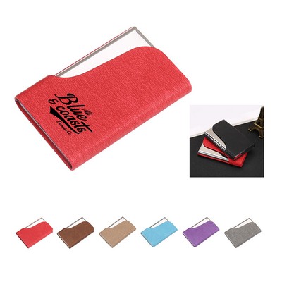 Stainless Steel PU Leather Business Card Box