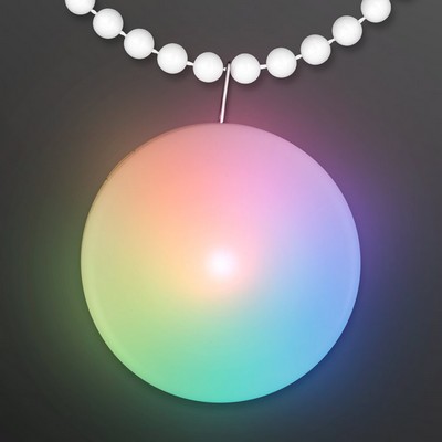 Round Light Clip, Color Change LED with White Beads - BLANK