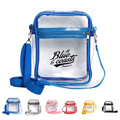 Clear Crossbody Bag with Front Pocket