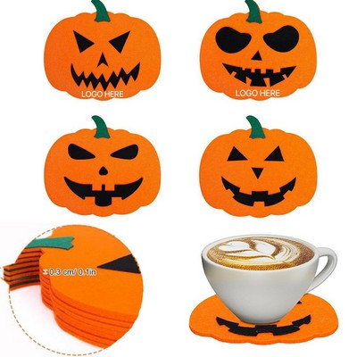 Halloween Pumpkin Felt Coaster