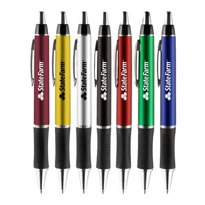Union Printed - Braxton Rubber Grip Click Pen