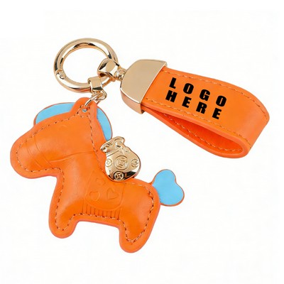 PU Leather Pony-shaped Keychain & Bag Charm