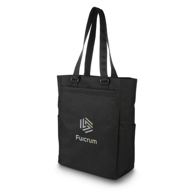 Herringbone Executive Work Tote With Phone Sleeve & Bottle Pockets
